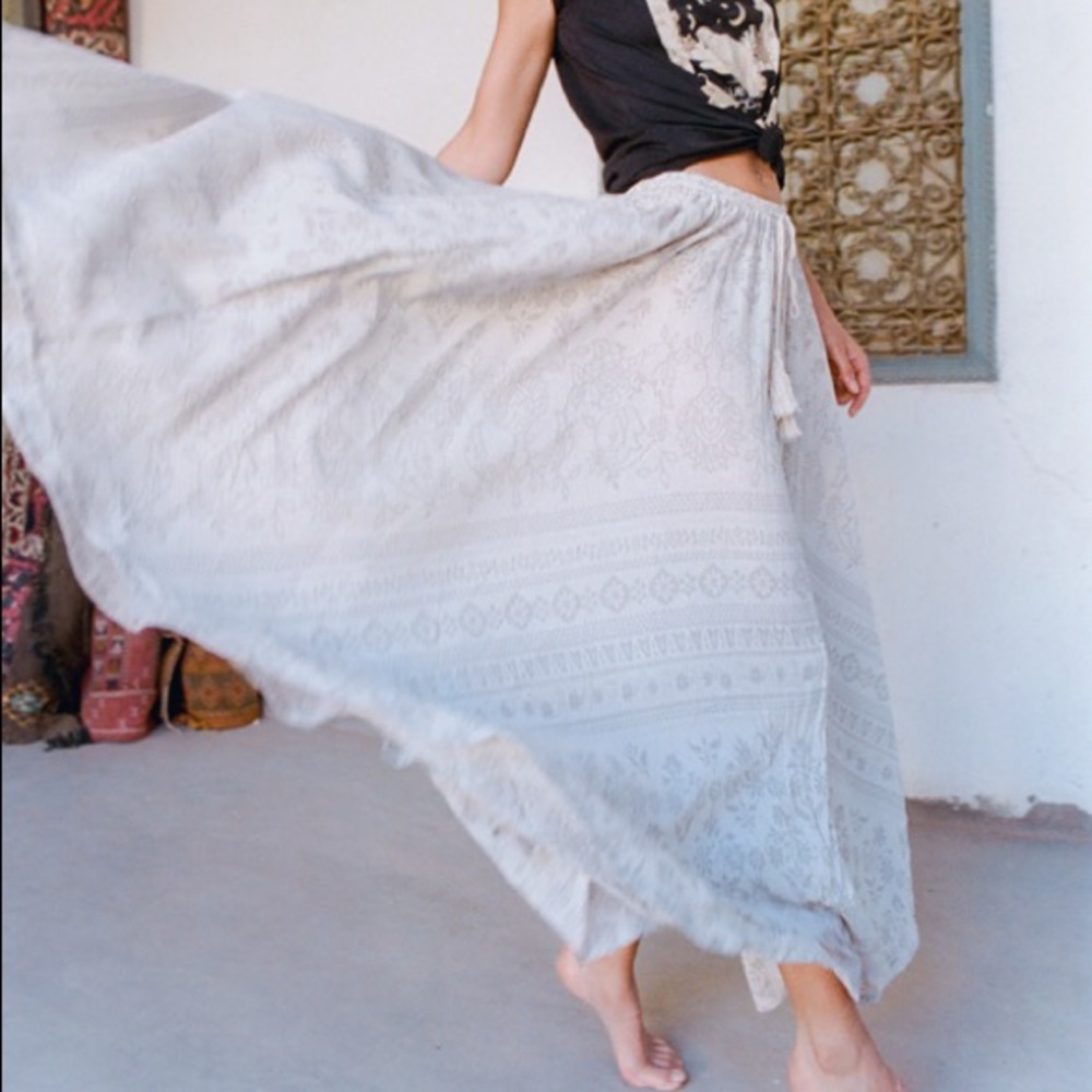 SOLD Spell & the Gypsy - Moroccan Luxe Grey Skirt - Picture 1 of 8